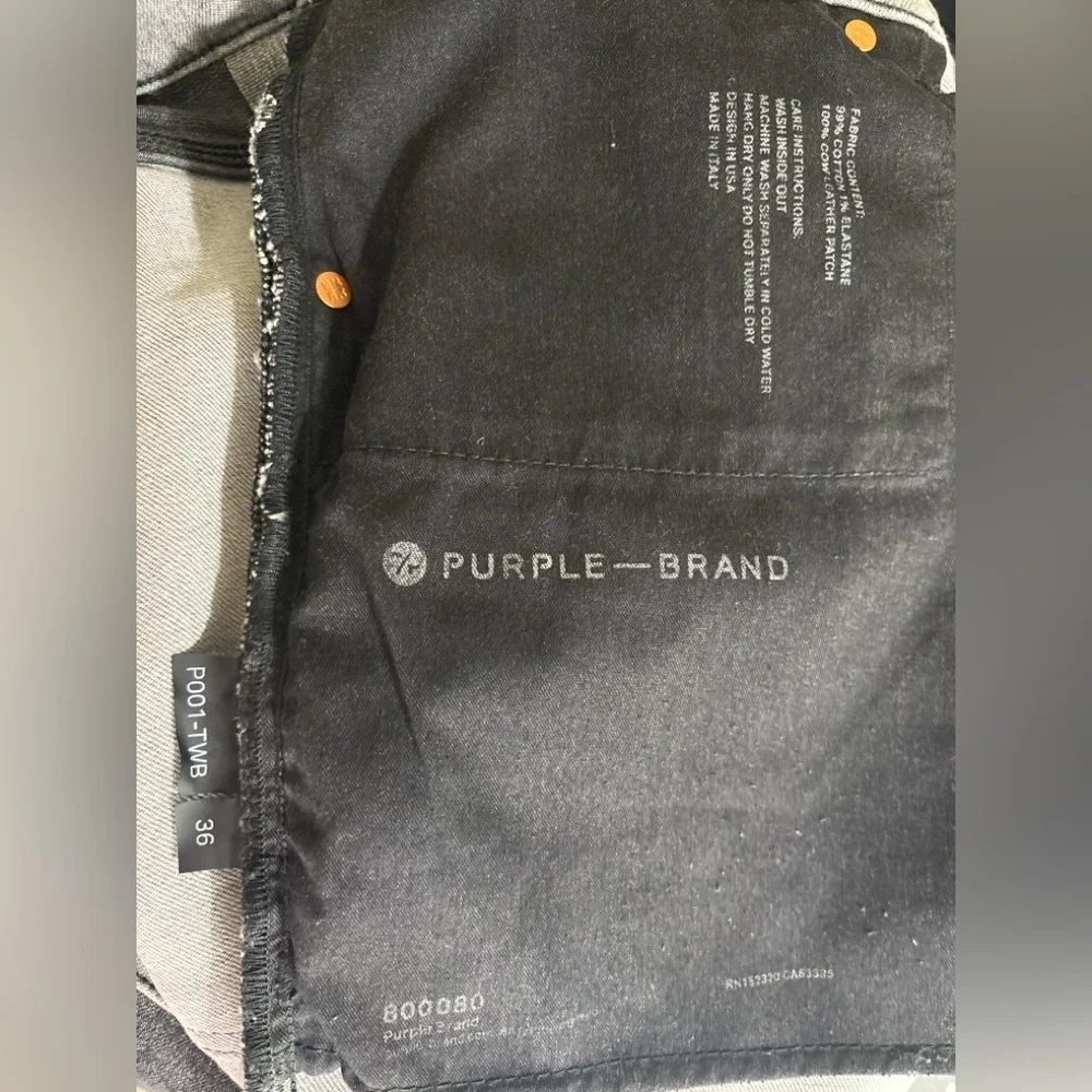 Purple Brand Two Tone Split Jeans 36 Made in Italy Slim